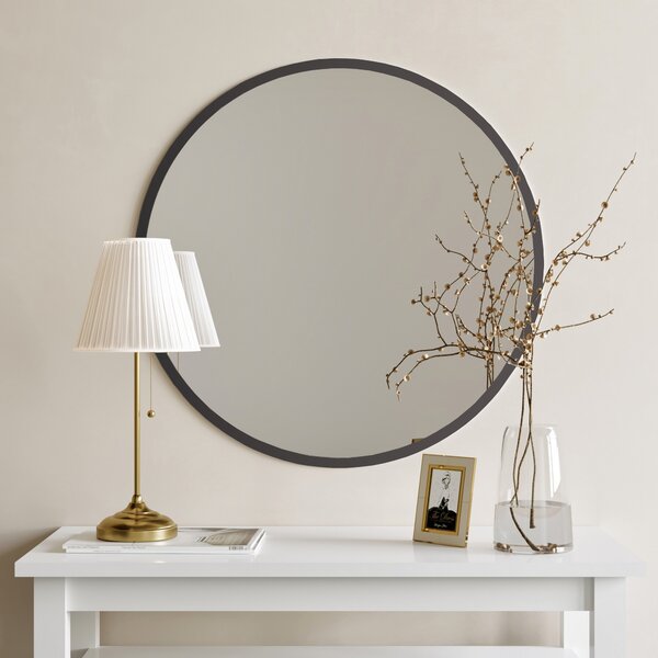 Kalune Design Okrúhle nástenné zrkadlo Ayna 60 cm čierne