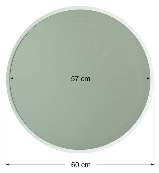 Kalune Design Okrúhle nástenné zrkadlo Ayna 60 cm biele