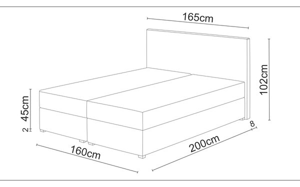 NovýNábytok.sk Manželská posteľ Boxspring 180 cm Fade 2 (béžová) (s matracom a úložným priestorom). Akcia -20%. Vlastná spoľahlivá doprava až k Vám domov. 1046500