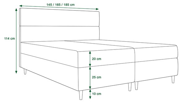 NovýNábytok.sk Manželská posteľ Boxspring 180 cm Flu (svetlobéžová) (s matracom a úložným priestorom). Akcia -20%. Vlastná spoľahlivá doprava až k Vám domov. 1046557