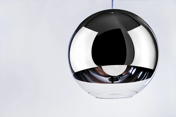 Industriálny luster Silver Ball 25 – Sivá