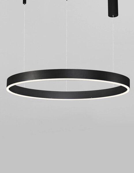 LED luster Motif 80 čierne stmievateľné – Čierna
