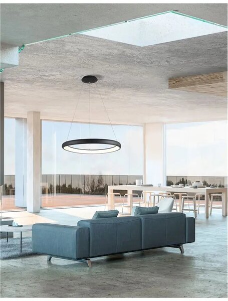 LED luster Albi 60 čierne – Čierna
