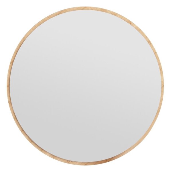 Kalune Design Okrúhle nástenné zrkadlo Ozze 60 cm hnedé