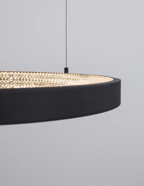 LED luster Preston 60 čierne – Čierna