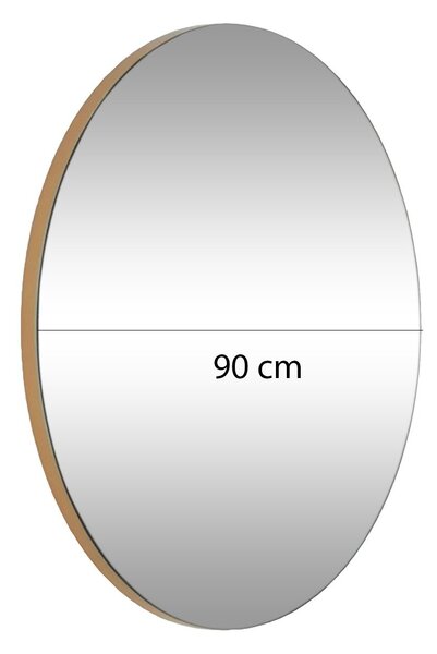 Kalune Design Okrúhle nástenné zrkadlo Zlaté 90 cm zlaté