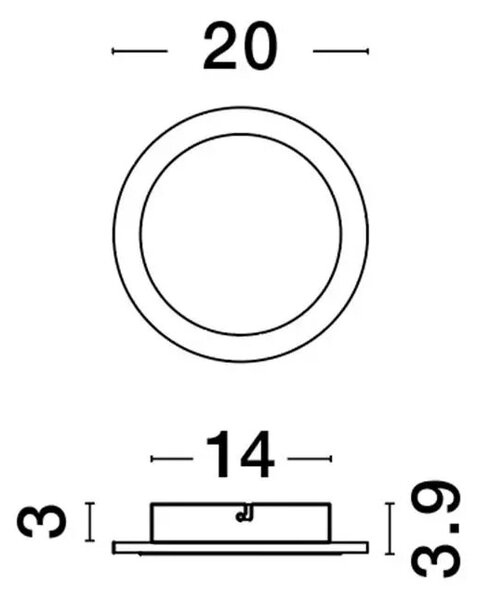 LED nástenné svietidlo Nevo 20 biele – Biela