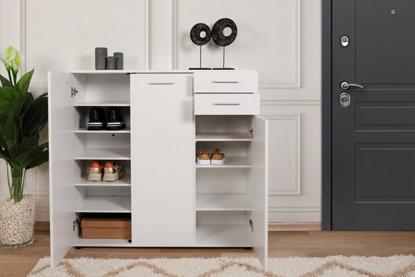 Hanah Home Botník Triah 108x108 cm biely
