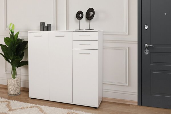 Hanah Home Botník Triah 108x108 cm biely