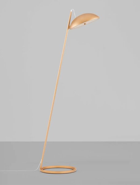 Dizajnová stojaca lampa Flute zlatá