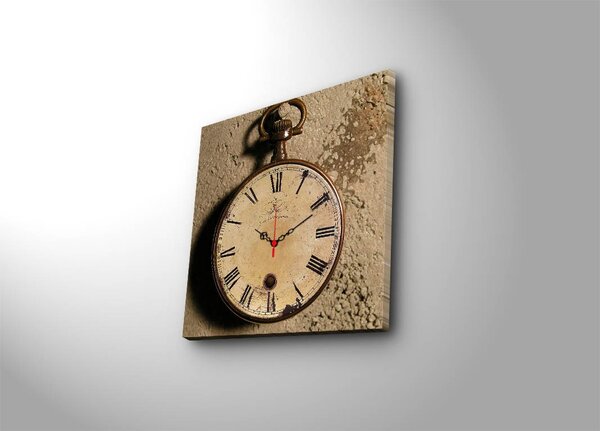 Wallity Dekoratívne nástenné hodiny Clocko hnedé