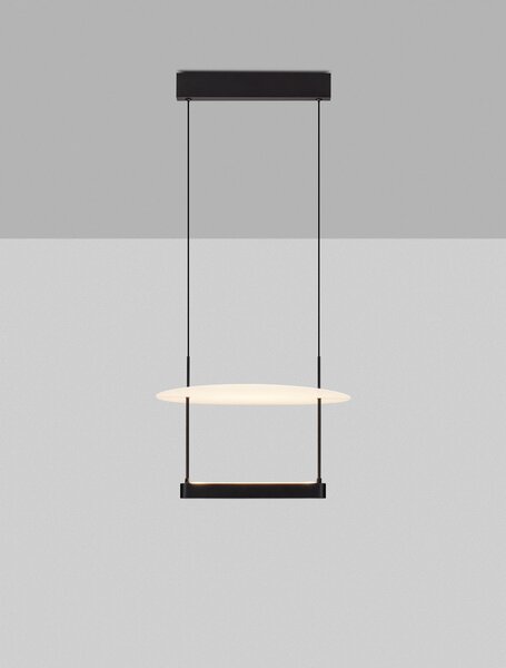 LED stmievateľný čierno-biely moderný luster Diona – Čierna