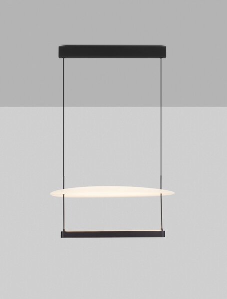 LED stmievateľný čierno-biely moderný luster Diona 2 – Čierna
