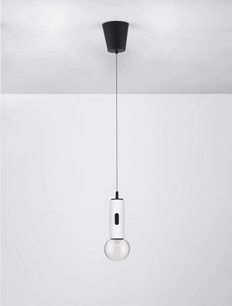 LED stmievateľný biely moderný luster Chronos – Biela