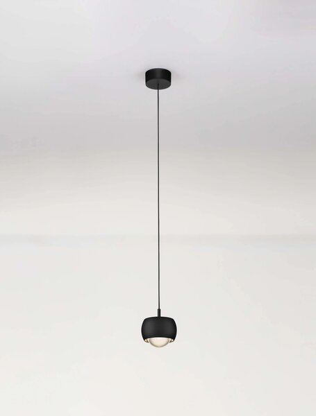 LED čierny moderný luster Conga – Čierna