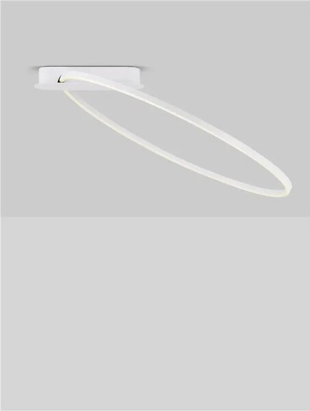 LED stmievateľné biele moderné stropné svietidlo Kiklos – Biela