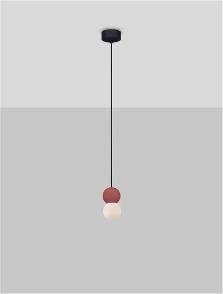 LED červený dizajnový luster Zero 8 – Červená