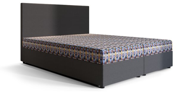 Manželská posteľ Boxspring 140 cm Skonto Comfort (tmavosivá + vzor pletený) (s matracom a úložným priestorom). Vlastná spoľahlivá doprava až k Vám domov. 1056312
