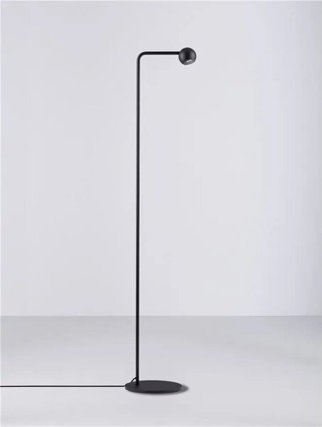 LED čierna stojaca lampa Sfera