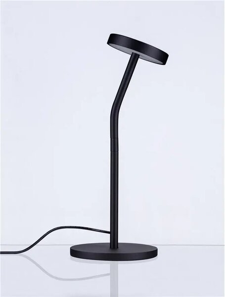 LED čierna stolná lampa Logos