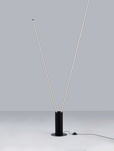 LED čierna stojaca lampa Kimolia