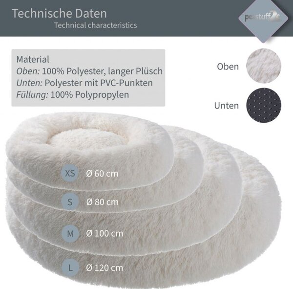 PETSTUFF pelech pre psa, okrúhly, béžový, 60 cm