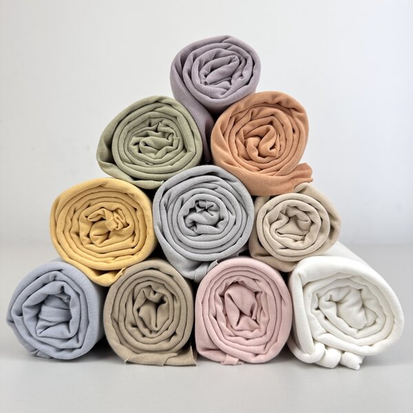 Metráž Tričkovina BIO Bavlna Washed 150g - Hnedá telová