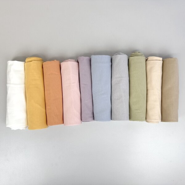 Metráž Tričkovina BIO Bavlna Washed 150g - Hnedá telová