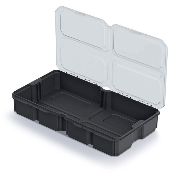 Prosperplast Organizér MESX BOX 28,5x15,8x5,7 cm transparentný/čierny