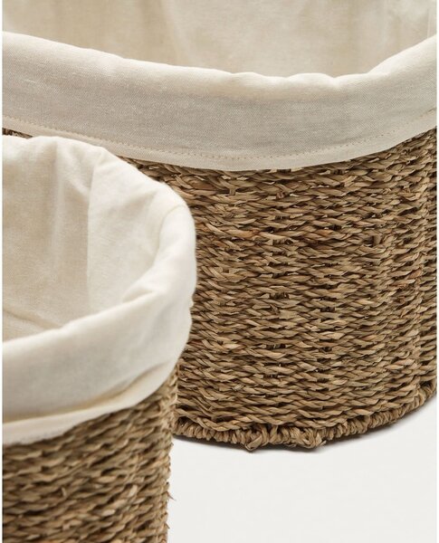 Košíky z morskej trávy v súprave 2 ks 35x25x25 cm Tossa – Kave Home
