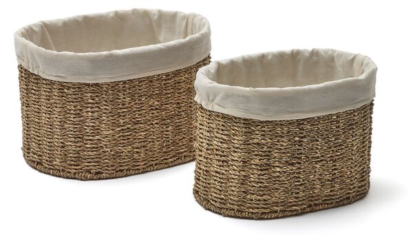 Košíky z morskej trávy v súprave 2 ks 35x25x25 cm Tossa – Kave Home