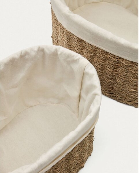 Košíky z morskej trávy v súprave 2 ks 35x25x25 cm Tossa – Kave Home