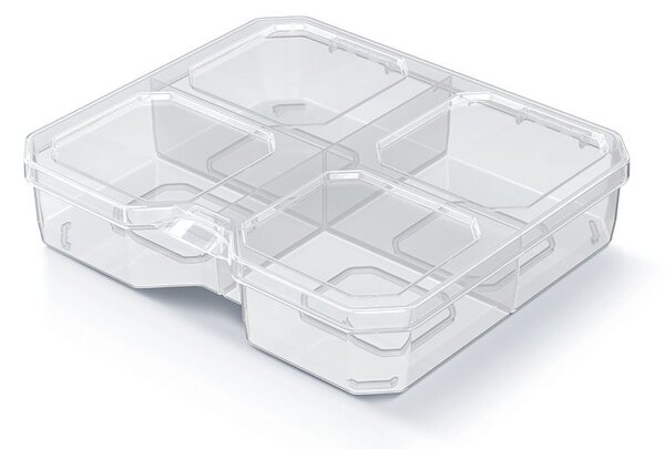 Prosperplast Organizér RQS BOX 15,6x14x3,5 cm transparentný