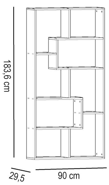 Kalune Design Knižnica Serra II biela