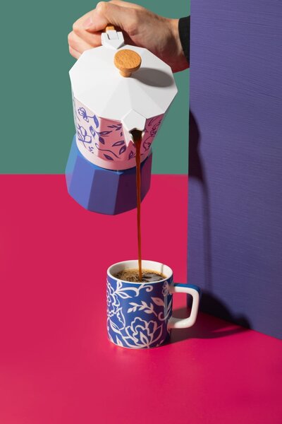 French Press kanvice na kávu La Cafetière / Blu Fiorato 1 l