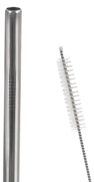 Slamky na smoothie s kefkou, 21,5 cm, nerezové, 4 ks ORION 151450