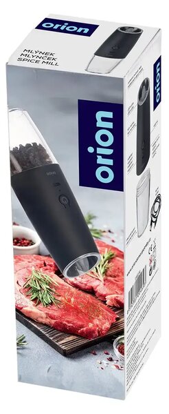 Mlynček na korenie elektrický s LED osvetlením 20 cm ORION 130234