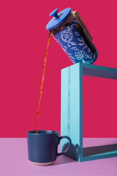 French Press kanvice na kávu La Cafetière / Blu Fiorato 1 l