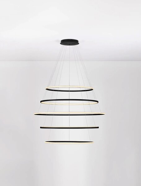 Moderný LED luster Maelo čierna 150