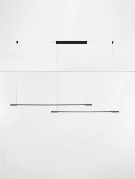 Minimalistcký LED luster Brillia čierna 140