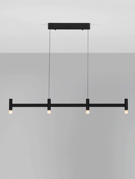 Moderný LED luster Poetic 3000 K čierna 111