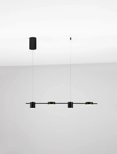 Minimalistcký LED luster Riaz čierna 20W