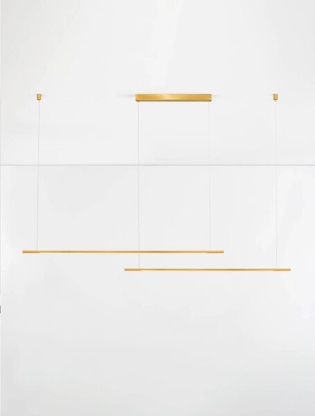 Minimalistcký LED luster Brillia zlatá 140