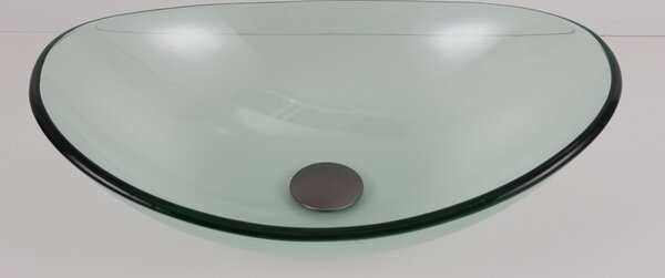 Sklenené umývadlo na dosku DEVENTER 55×37×16 cm