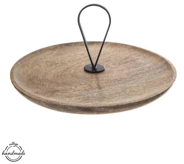 Servírovací podnos Ø 30 cm, mango/kov ORION 155014