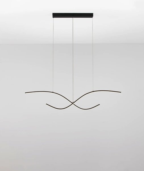 Minimalistcký LED luster Brio čierna 115