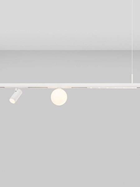 LED moderný luster Madoc Biela