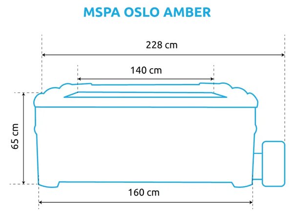 Oslo Amber vírivý bazén F-AM063W, hnedý MSPA 11400311