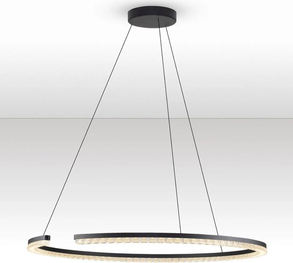 LED moderný luster Gleamy 85 Čierna