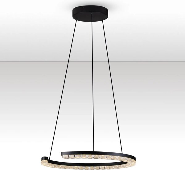LED moderný luster Gleamy 46 Čierna